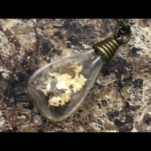 Dried flowers in a lil bottle